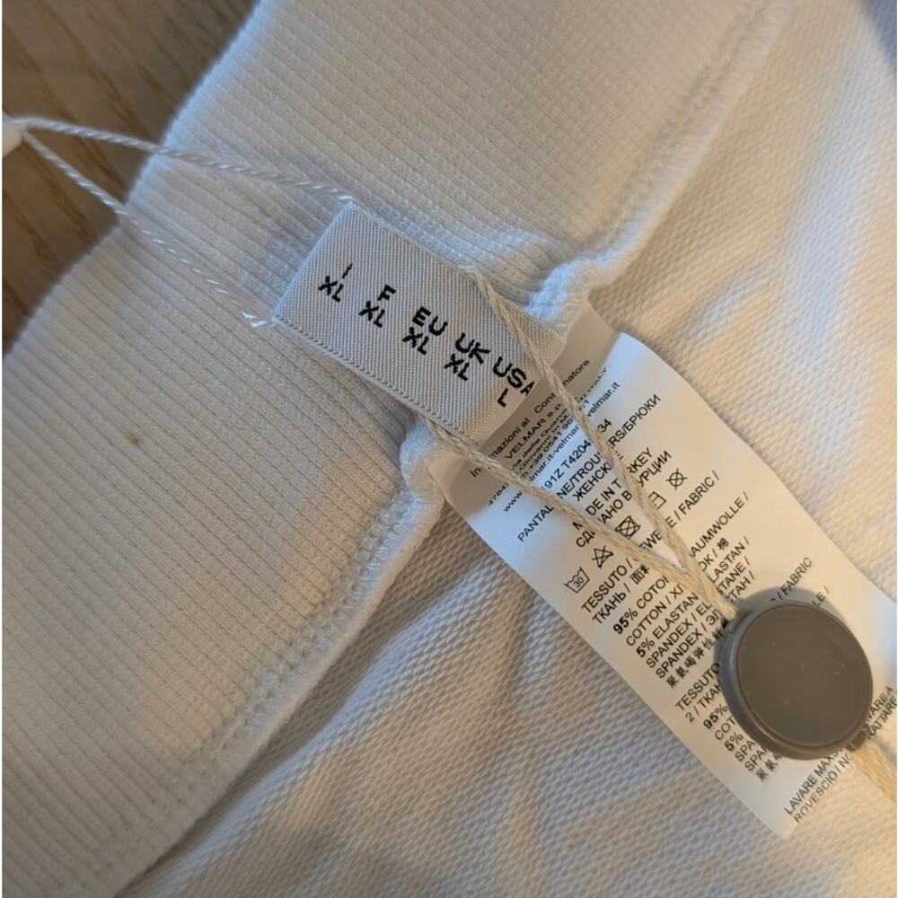 Moschino Underwear Pants Womens XL White Logo Print Cotton Ankle Sweatpants NWT - Picture 10 of 11